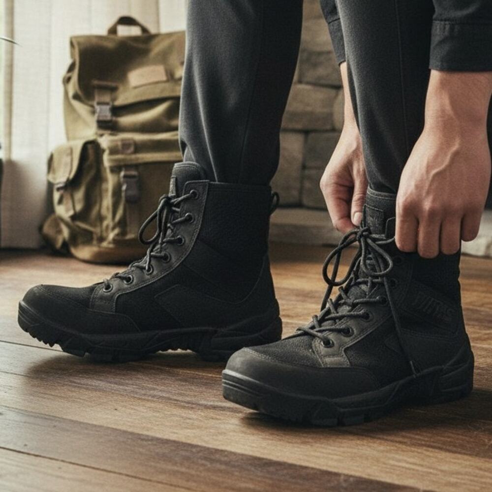 Viktos Johnny Combat Mens Black Vented Boots Mens Size 8.5 US SuperFeet